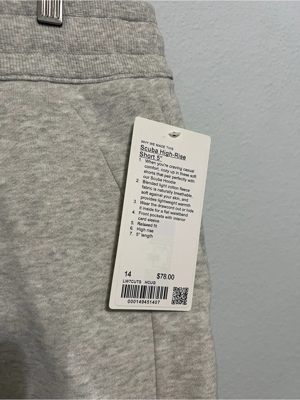 NWT Lululemon Scuba Shorts 5” Length HCUG